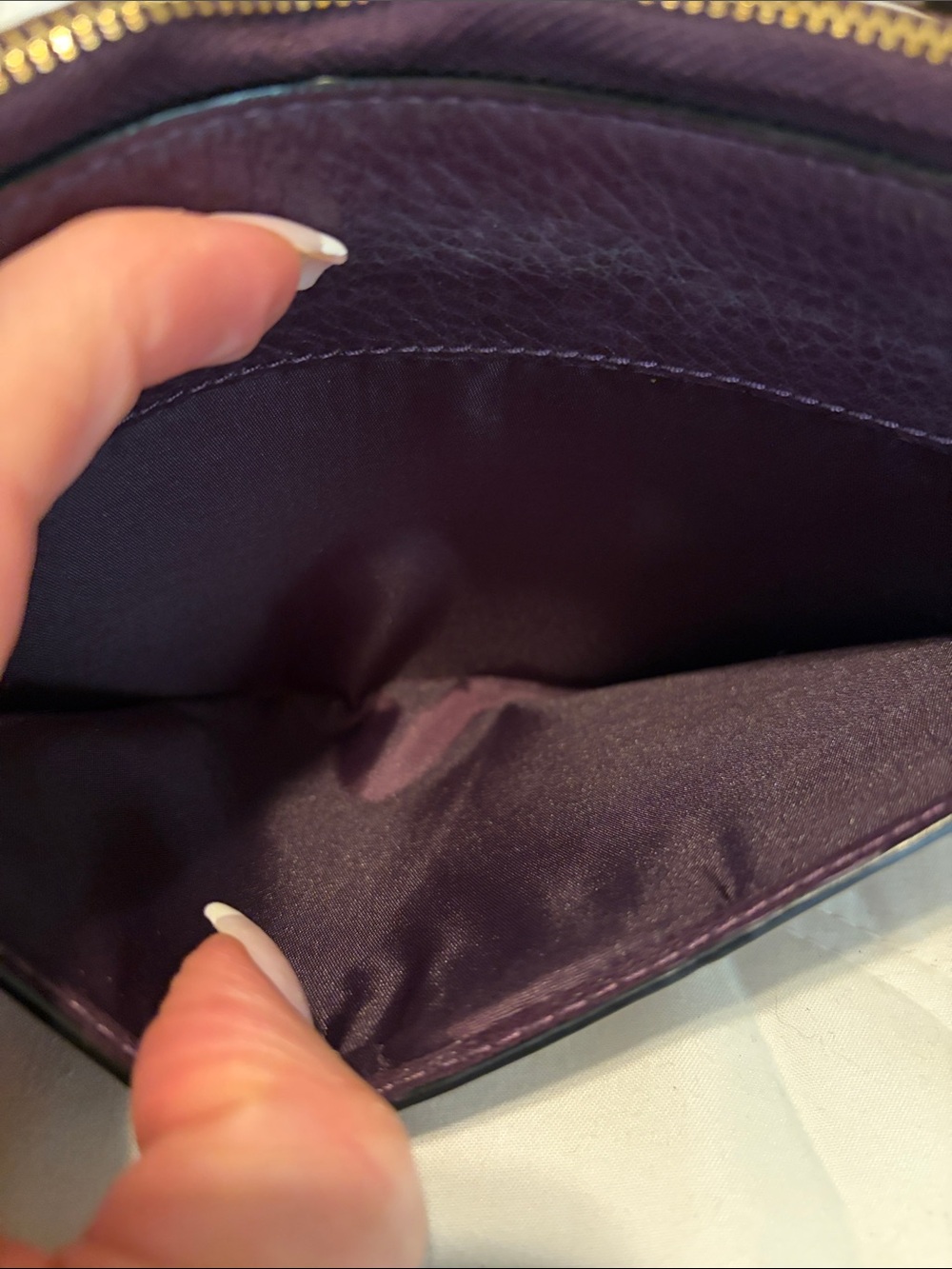 Coach Leather Zip Wallet in Plum - Picture 4 of 5